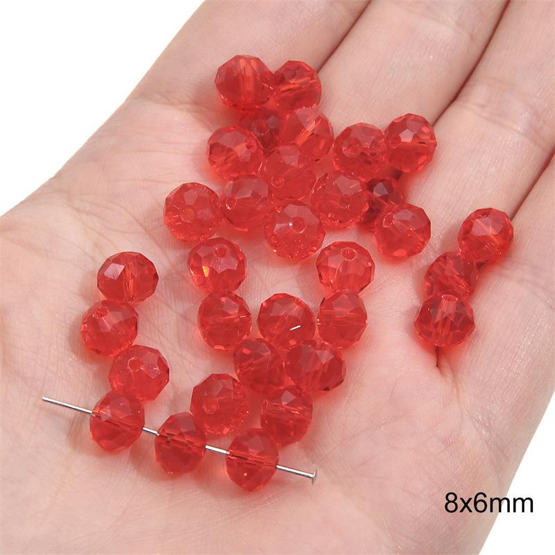 

Стеклянные красные прозрачные сплошные цветные круглые бусины хрустальные бусины бусины-колеса бамбуковые бусины ручная работа браслет ожерелье ювелирные изделия прекрасный цвет 20 pcs
