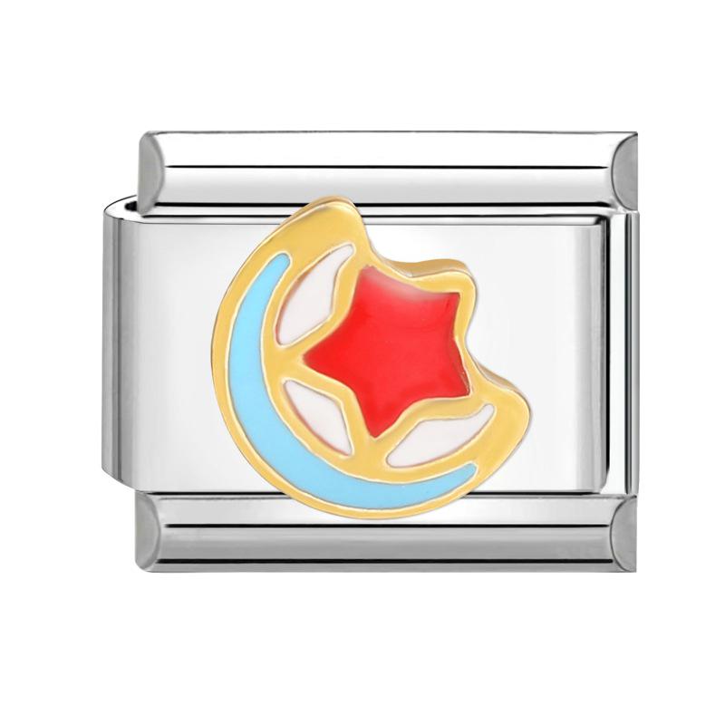 Ručně vyráběný italský kreslený náramek s ocelovým dnem: Roztomilé, Kreativní, DIY Šperkové Doplňky