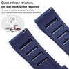 xDfind Silver Buckle Quick Release Silicone Watch Band
