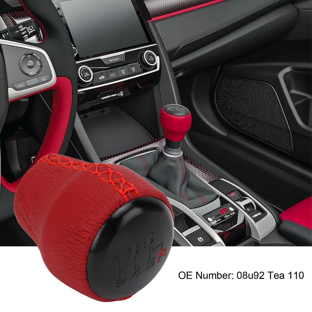 KIMISS Leather Shift Knob 6 Speed Gear Shift Knob 08u92 Tea 110 Stick Ball