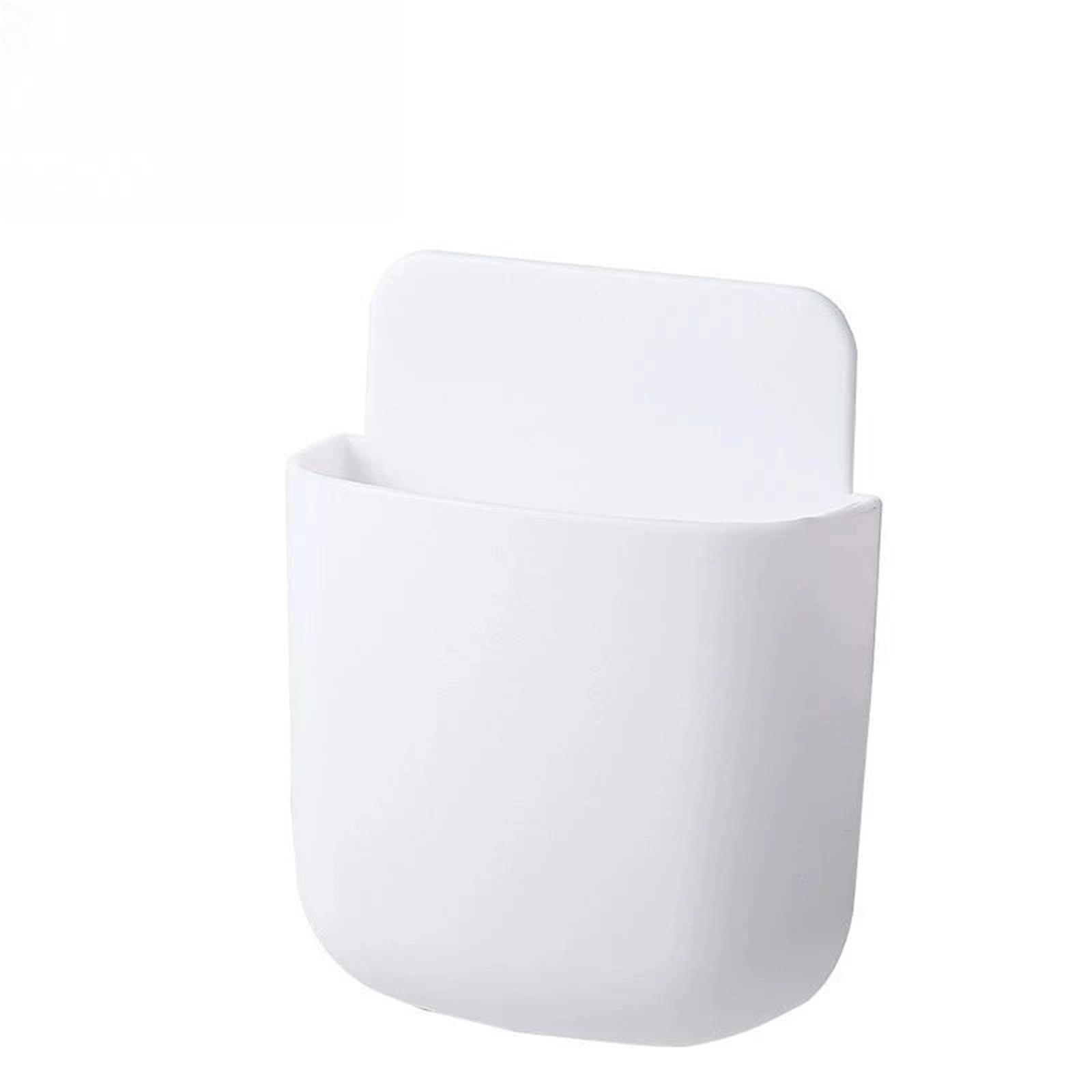 

Remote Control Storage Box, Wall-mounted Bedside Mobile Phone Charging Holder, No Drilling Required. One Size