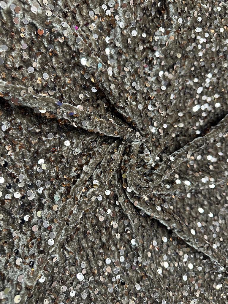 African Velvet Lace Fabric 5 Yards Nigerian Sequins Lace Fabric for Sewing Wedding Luxury Dress French Sequins Material Women