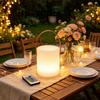 Solar-powered Rechargeable LED Touch Control Dimmable Portable Desk Lamp Small Night Light 16 Colors RGB for Outdoor Camping