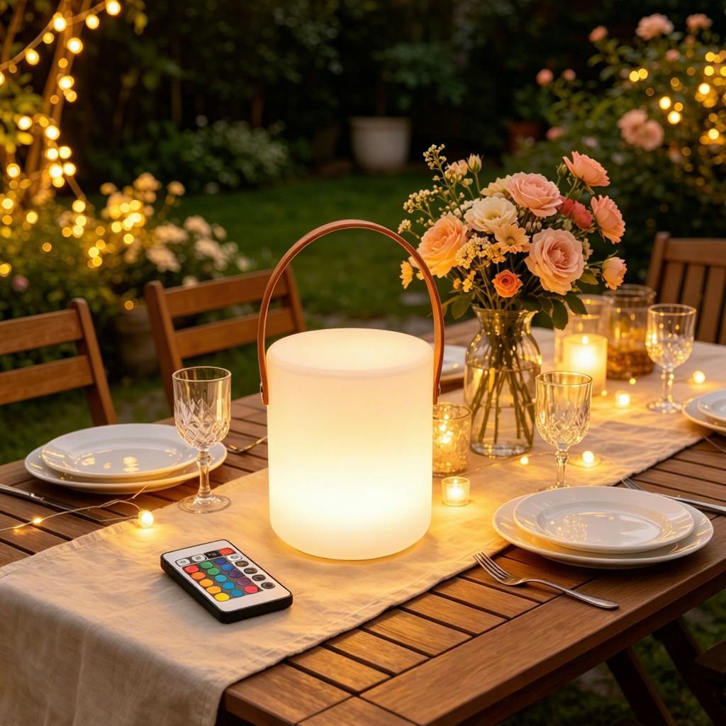 Solar-powered Rechargeable LED Touch Control Dimmable Portable Desk Lamp Small Night Light 16 Colors RGB for Outdoor Camping
