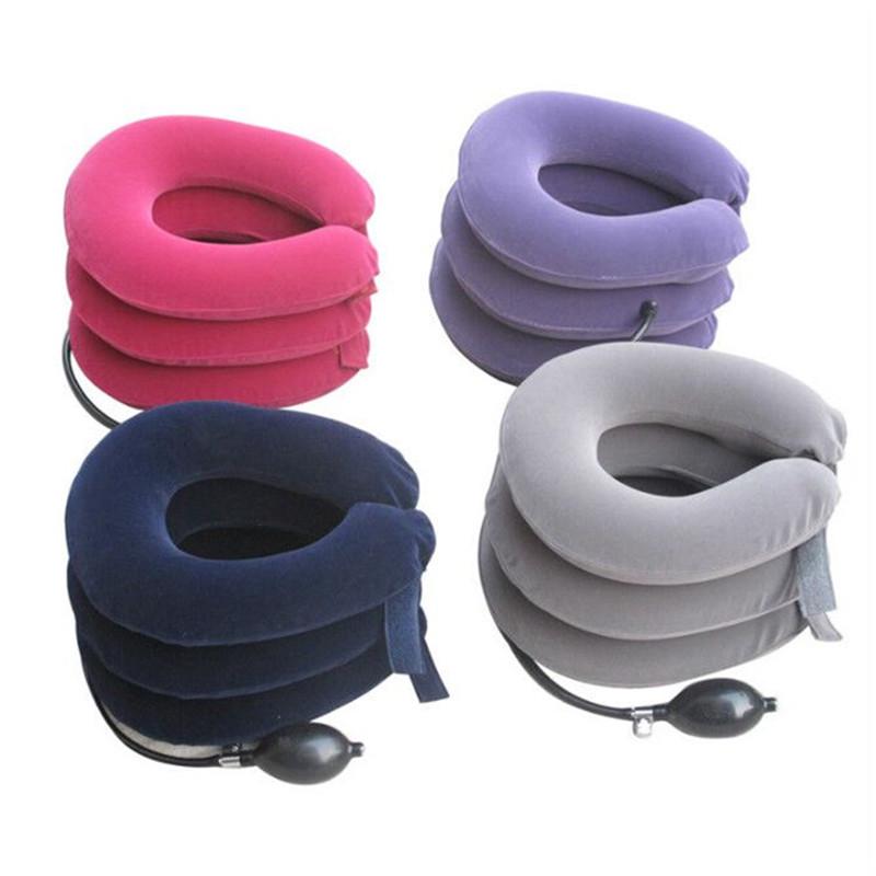 Cervical Traction Device & Inflatable Neck Support Pillow for Spine Alignment