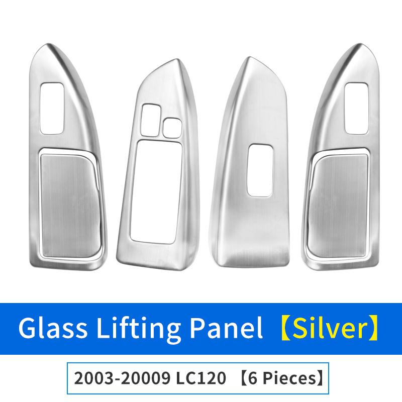 For 2003-2009 Toyota Land Cruiser Prado 120 Modified Glass Control Button Panel Lc120 Door Handle Anti-Scratch FJ120 Accessories