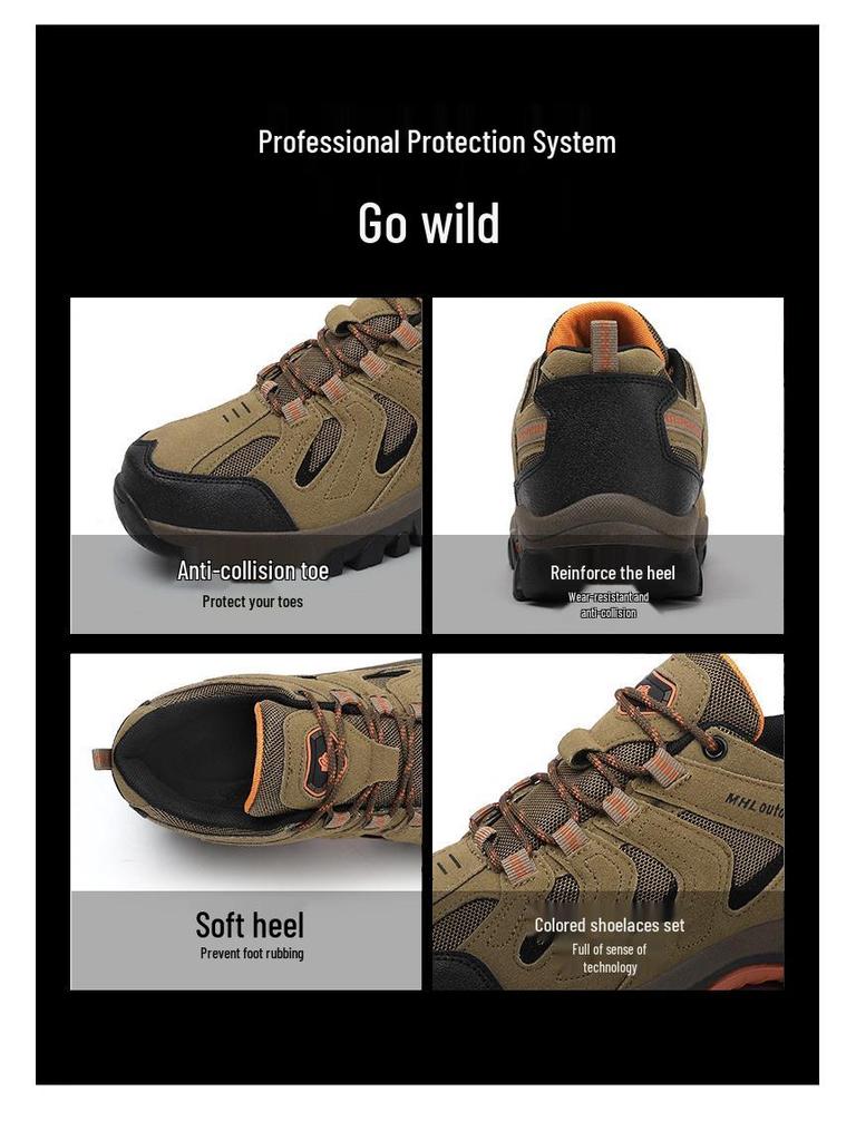 Men's Four-Season Outdoor Hiking Shoes - 2025 Low-Top Style