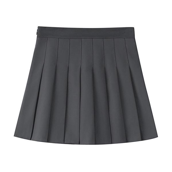 Women's High Waist Solid Color Pleated A-Line Short Skirt for Spring and Autumn 2025