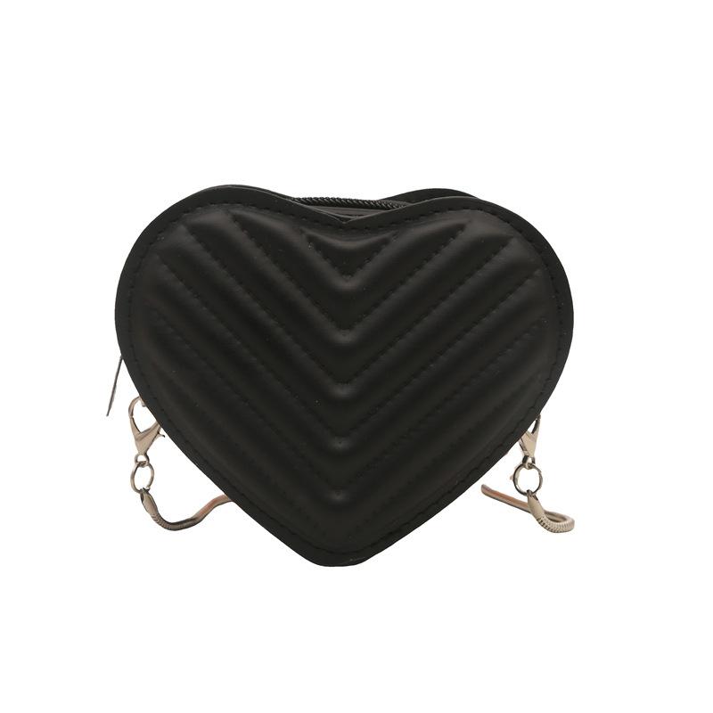 Simple foreign style solid color small bag women's 2025 summer new shoulder messenger bag texture love bag women's bag