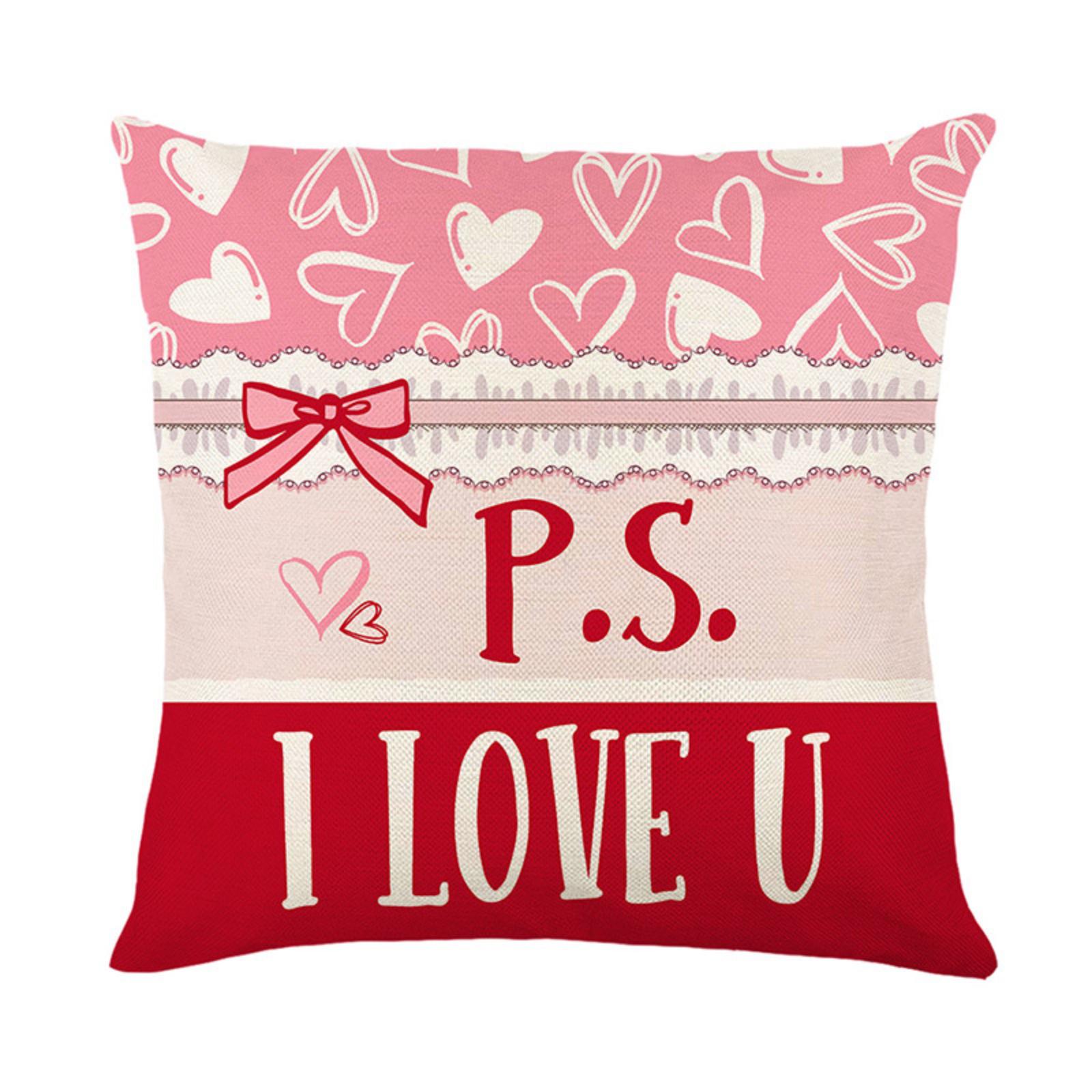 

Valentine S Day Red Festive Printing Pillowcase, Living Room Sofa Decoration, Cushion, New Year S Holiday Bedroom Pillow. One Size