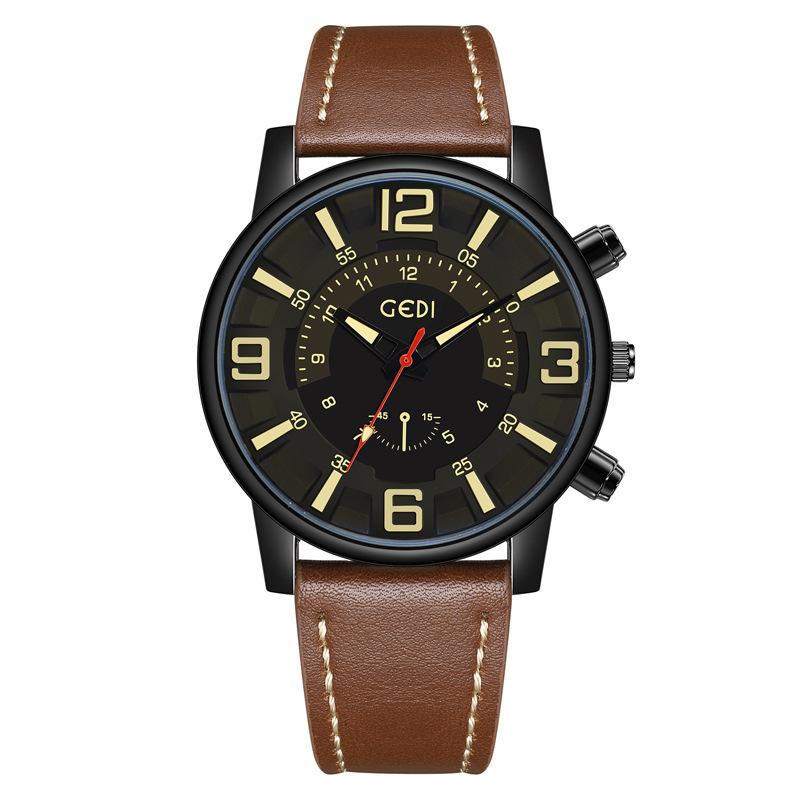 Premium Business Men S Watch Luminous Large Dial Belt Watch Men S Waterproof Quartz Watch