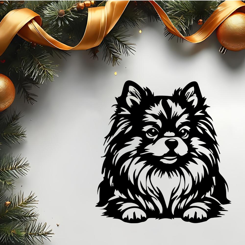 Vintage Metal Pekingese Dog Wall Art Rustproof Iron Sculpture Christmas Thanksgiving Home Decor