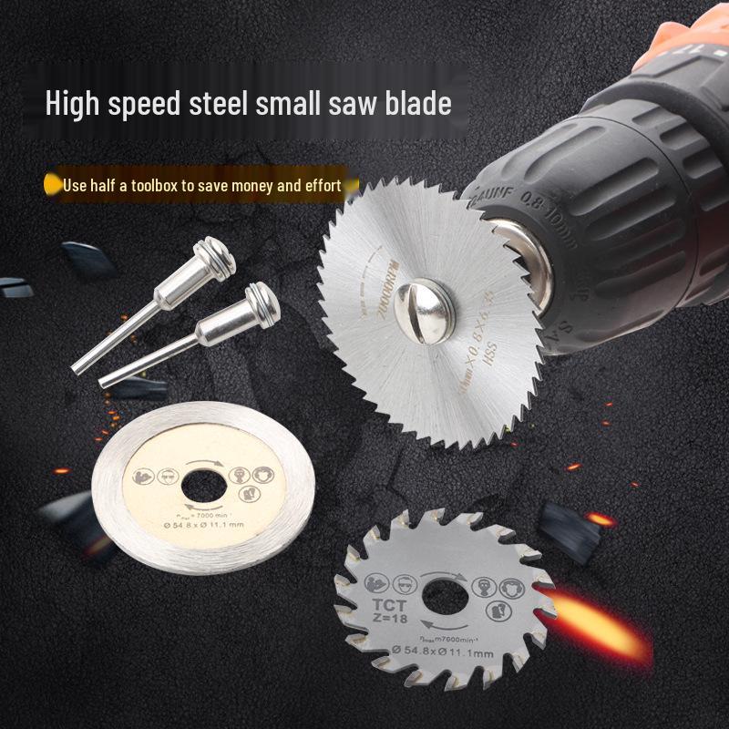 7-Piece High-Speed Steel Circular Saw Blades Set for Wood, Plastic & Small Electric Grinders