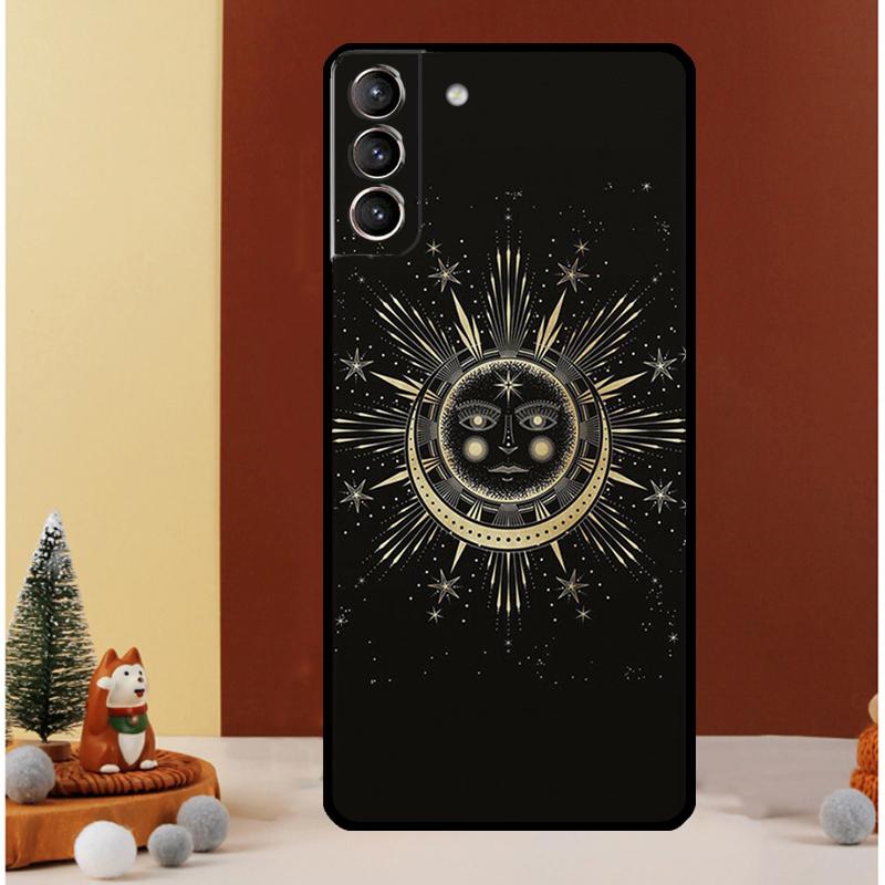 SUN AND MOON Mystic Zodiac Case For Samsung Galaxy S23 S24 Ultra S8 S9 S10 S22 Plus Note 10 20 Ultra S20 S21 FE Cover