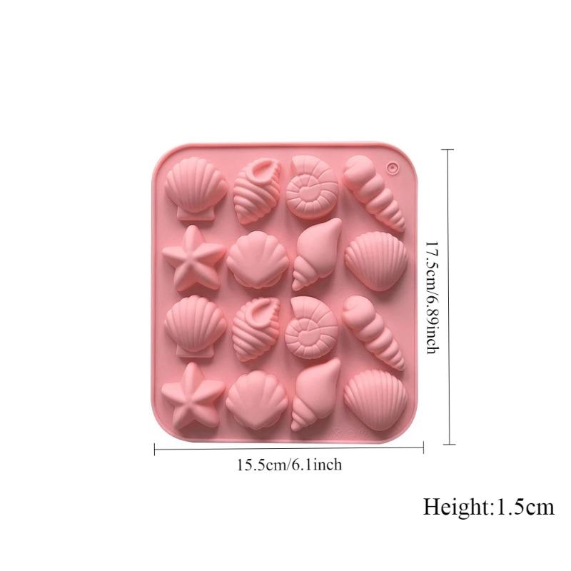 Ocean-Themed Silicone Baking Molds Seashell and Beach Design for Chocolate Candy Fondant Cupcakes Cookies Dessert DIY Supplies