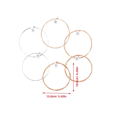 Totority 6-Piece Guitar String Set, Folk Guitar Strings, Metal Guitar Strings, Acoustic Guitar Strings, Folk Guitar Strings, DIY Guitar Strings
