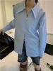 Stretch Cotton Zipper Long Sleeve Women's Loose Slimming Japanese Style Shirt Jacket