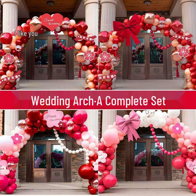 Rose Red Balloon Arch for Weddings, Birthdays, and Events