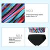 2Pcs/Set Women Swimsuit Set Bandeau Sleeveless Striped Print Swimming Tops High Waist Swimming Trunks Set Beachwear