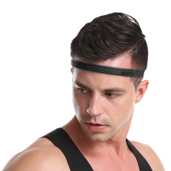 Banda pentru cap sport pentru bărbați și femei, curea elastică subțire pentru antrenament, cu cataramă reglabilă, banda de transpirație pentru alergare fotbal