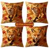 Autumn Maple Fox Decorative Throw Pillow Covers Pattern Cushion Cover Suitable For Sofa Bedroom Car Pillow Cover