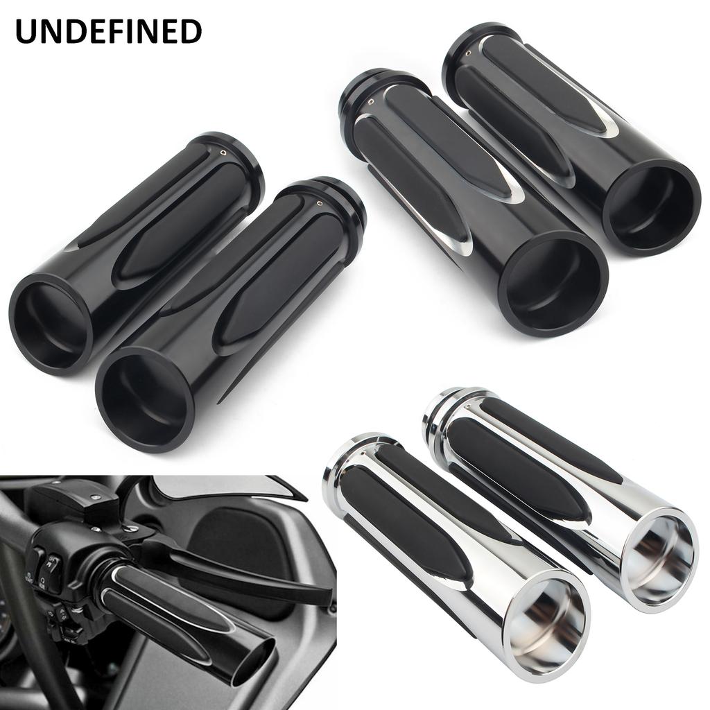 Motorcycle Handle Grips 1'' 25mm Electronic Throttle Handle Bar Grip Hand Grip CNC For Harley Touring Electra Glide Softail