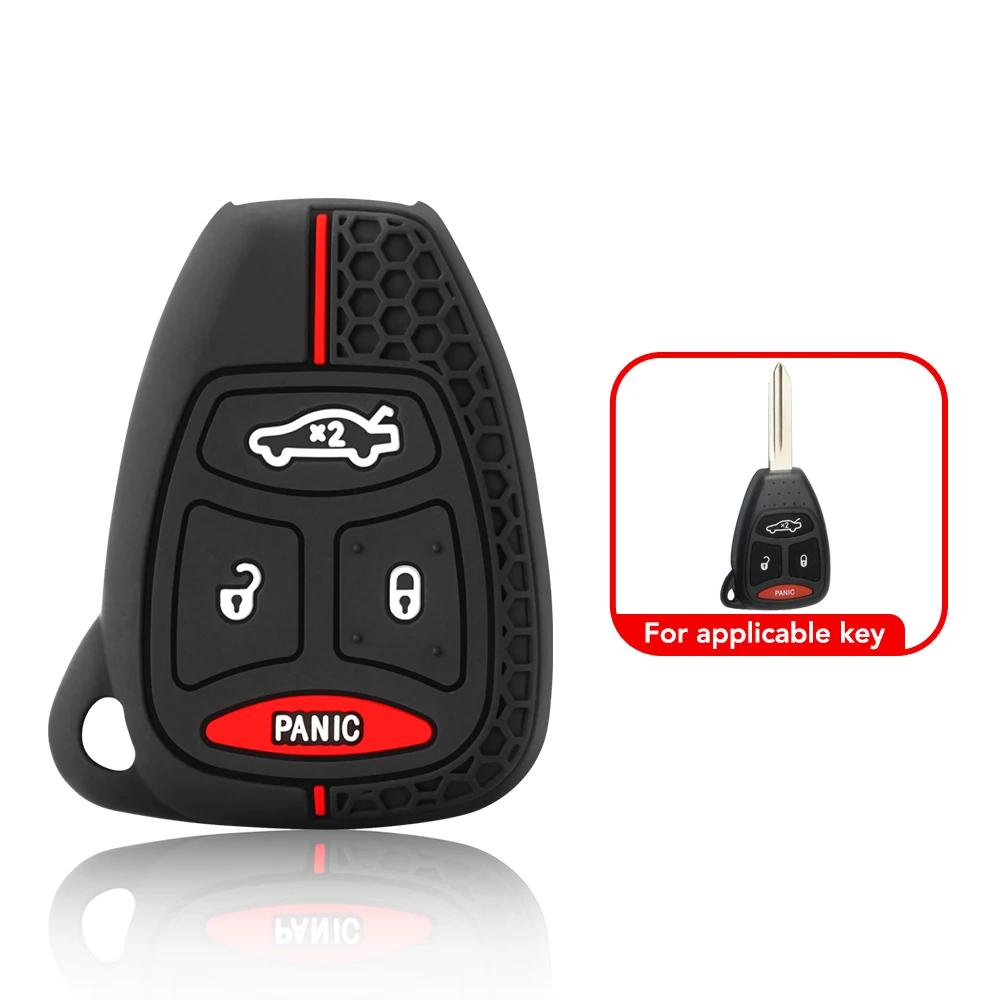 Etui na klucze silikonowe do Chrysler Voyager Pacifica 300c PT Cruiser Dodge Caliber Avenger Jeep Grand Cherokee Compass Patriot