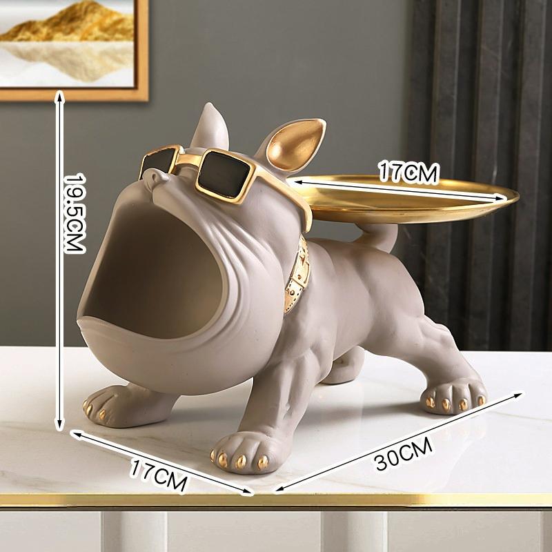 Home Decoration Ornaments Entrance Keys Storage Modern Creative Luxury Design Cute Dog Storage Tray Figurines Crafts Funny Gifts