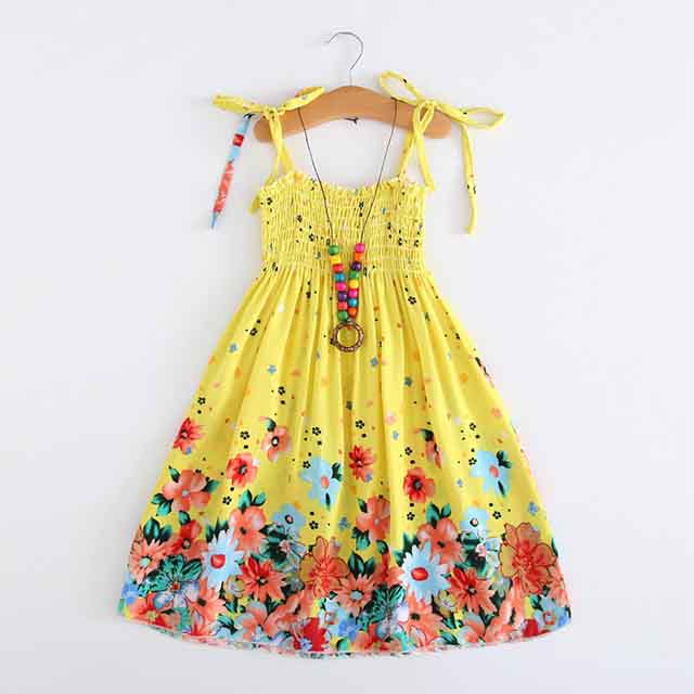 Rochie de vară cu flori pentru fete, cu bretele, volane, stil boem, rochii de prințesă de plajă pentru îmbrăcăminte fete 2 6 8 12 ani