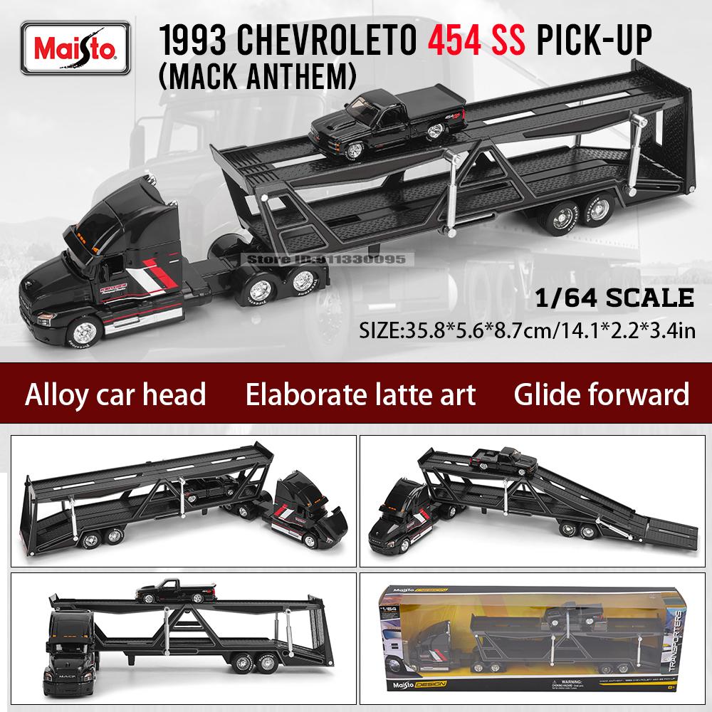 Maisto 1:64 NOVO MACK Anthem/International Transporte Fundição Fabricação Trailer Modelo Modelo de Simulação Coleção de Carros de Liga
