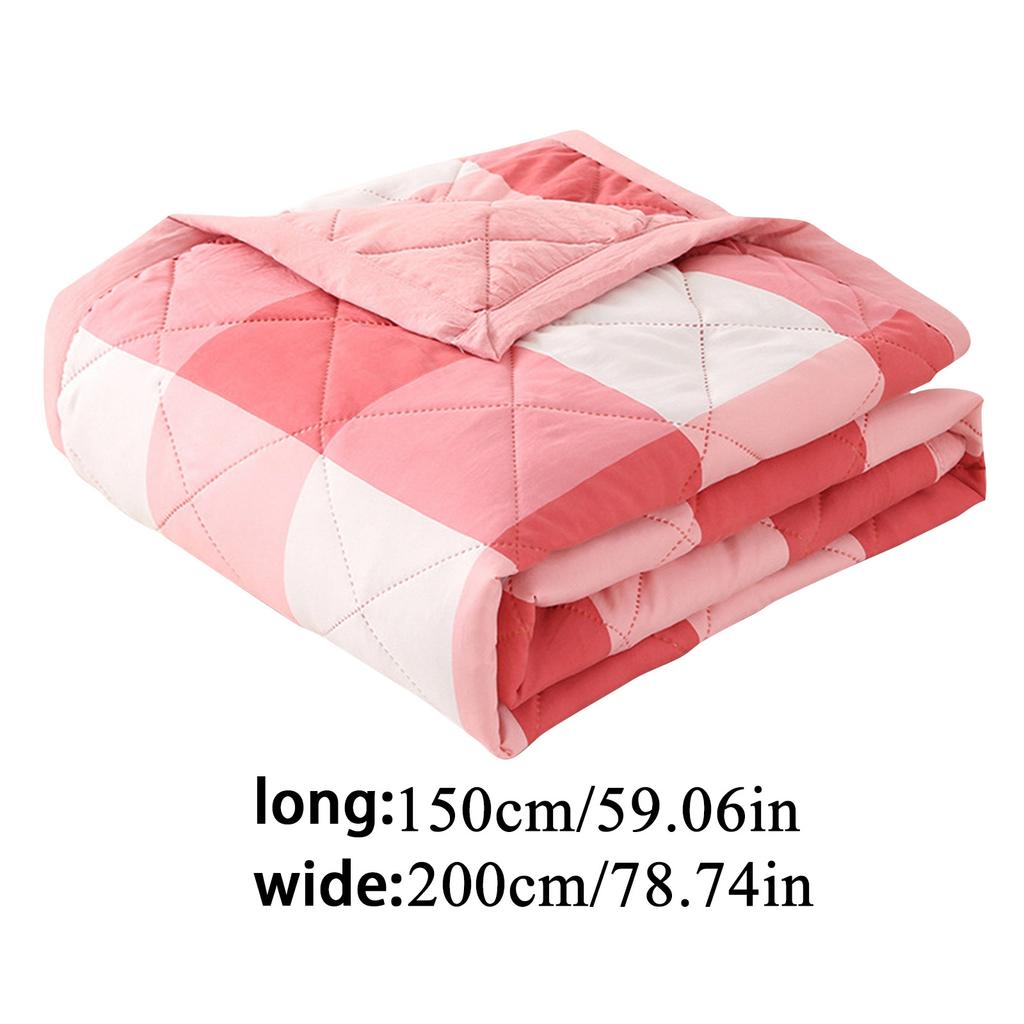 Basic Plaid Quilt Blanket Sleep Skin Friendly Washed Cotton Comfortable Four Season Bed Sofa Blankets Outdoor Protable Quilt