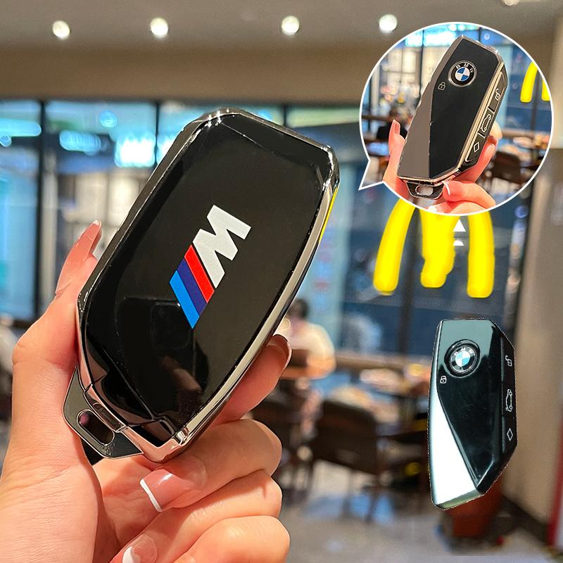 Car Key Case Cover Shell Protector Key Bag For BMW I7 X7 G07 LCI iX I20 X1 U11 3 5 7 Series G70 G09 G81 XM U06 M3 2023 2024