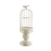 Candle Holder White Vintage Bird Cage Type Carved Candlelight Stand Table Decoration for Banquet Dinning Party