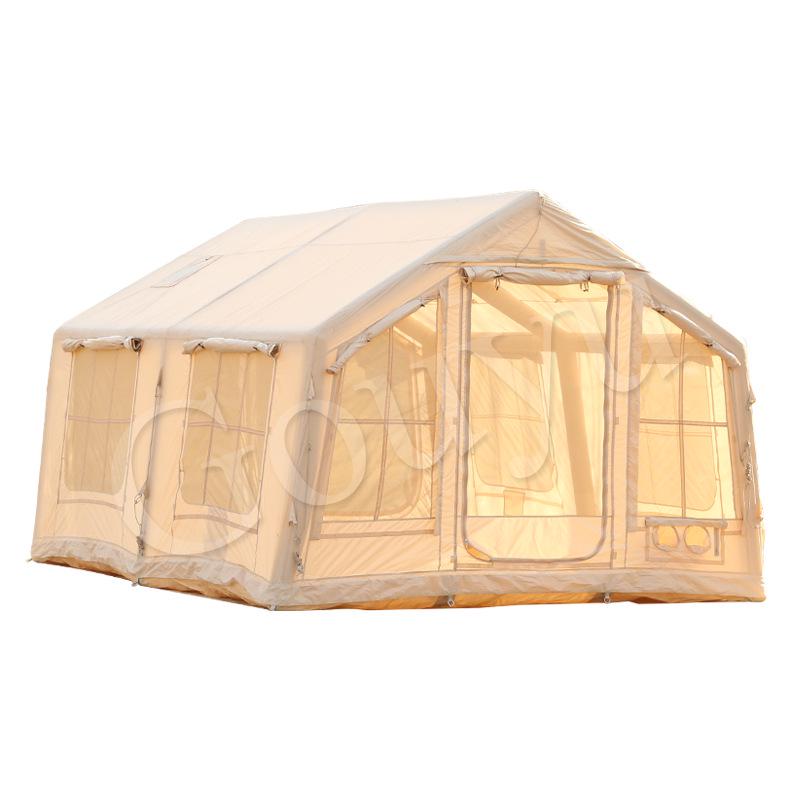 12m² Lightweight Oxford Cloth Inflatable Tent - Rain & Moisture Resistant, Portable, Easy to Pack for Camping
