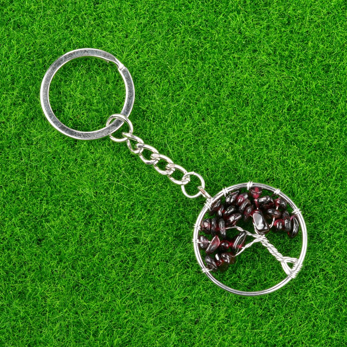 

1 шт., брелок для ключей с духовной энергией, целебными кристаллами, гравием, Древом жизни, натуральный камень, кварц, агат, драгоценный камень, брелок для ключей для женщин и мужчин, ювелирные изделия 30 мм 30mm