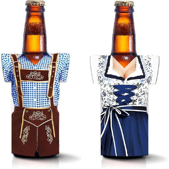Oktoberfest Decorations Beer Bottle Sleeve ulators Party Supplies, Bottle Cooler Sleeve Holder ulated Jackets Keep Warm and Cold Thermocoolers for