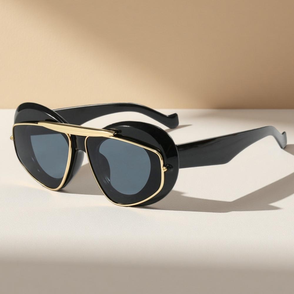 Fashion Big Cateye Sunglasses Women Men Personalized Oversized Ladies Sun Glasses Summer Driving Shades