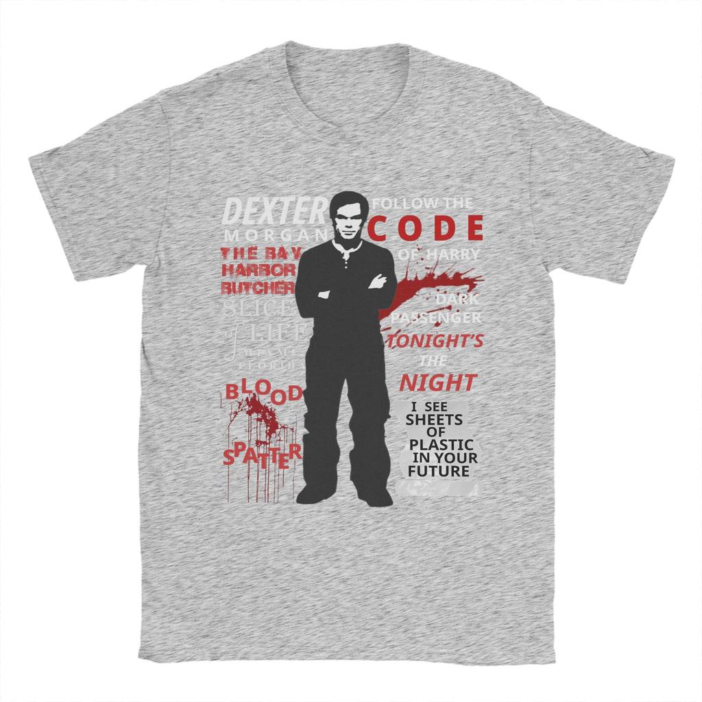 Dexter Morgan T Shirts Men Pure Cotton Funny T-Shirts Crewneck Tees Short Sleeve Tops Plus Size