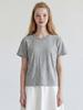 STAY WITH ME Essential Cotton Short Sleeve T-Shirt_Grey