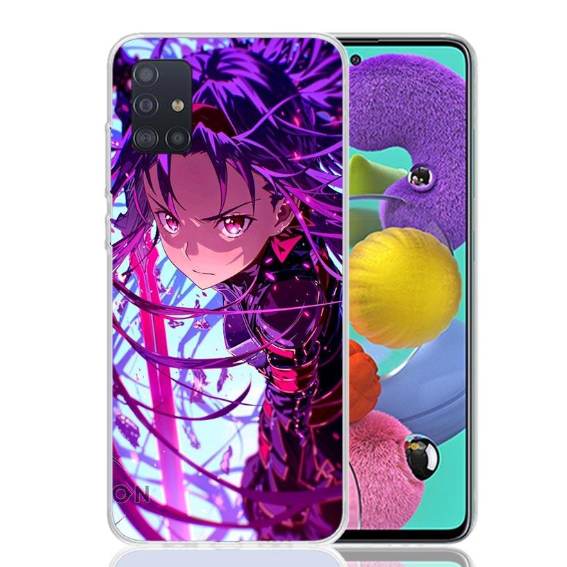 Anime Sword Art Online SAO Phone Case For Samsung Galaxy A52 A32 A22 A12 A02S A50S A30S A51 A31 AA71 Note 20 Ultra 10 S10 Plus G