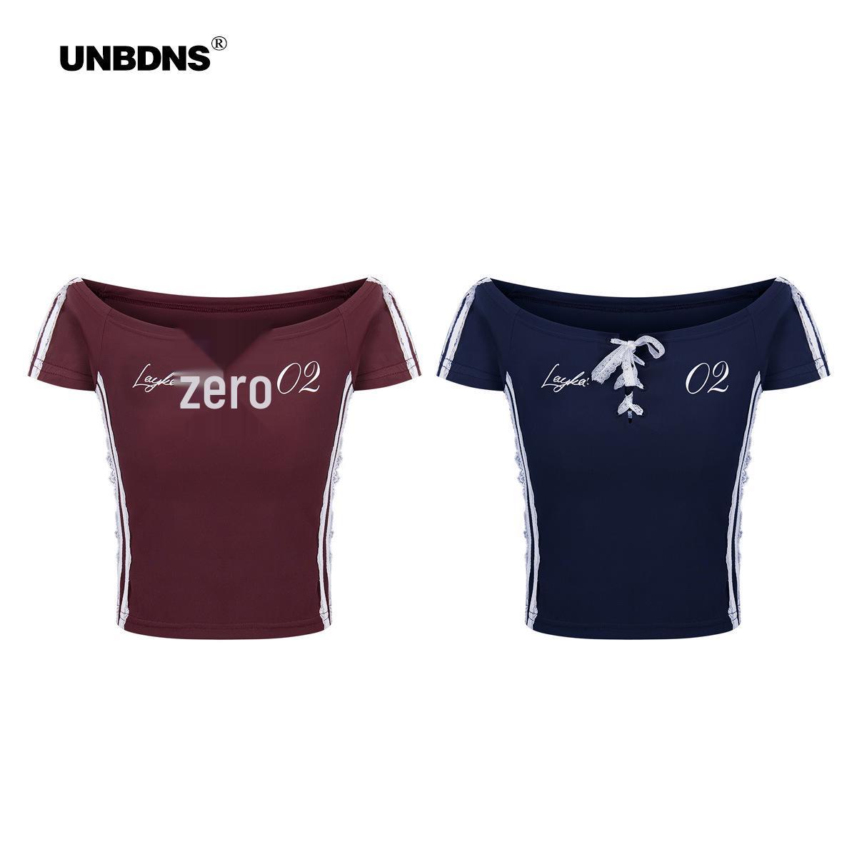 

Retro Mysterious Wine Red Lace One-Shoulder Sexy T-Shirt Small