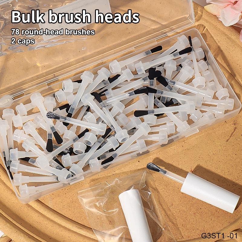 Disposable Dip Replacement Brush Mini Nail Polish Replacement Brush Replacement Liquid Soft Bristles Flat Brush Pen