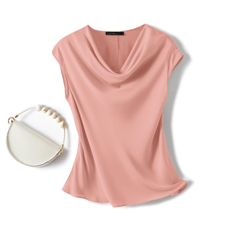 

ZANZEA Women Summer Swing Neck Summer Short Sleeve Elegant Blouse S