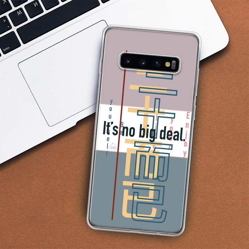Chinese Aesthetic text letter Phone Case For Samsung Galaxy M21 M12 M31S M32 M51 M52 Note 20 Ulte 10 Plus 9 8 J4 J6 + J8 M11 F52