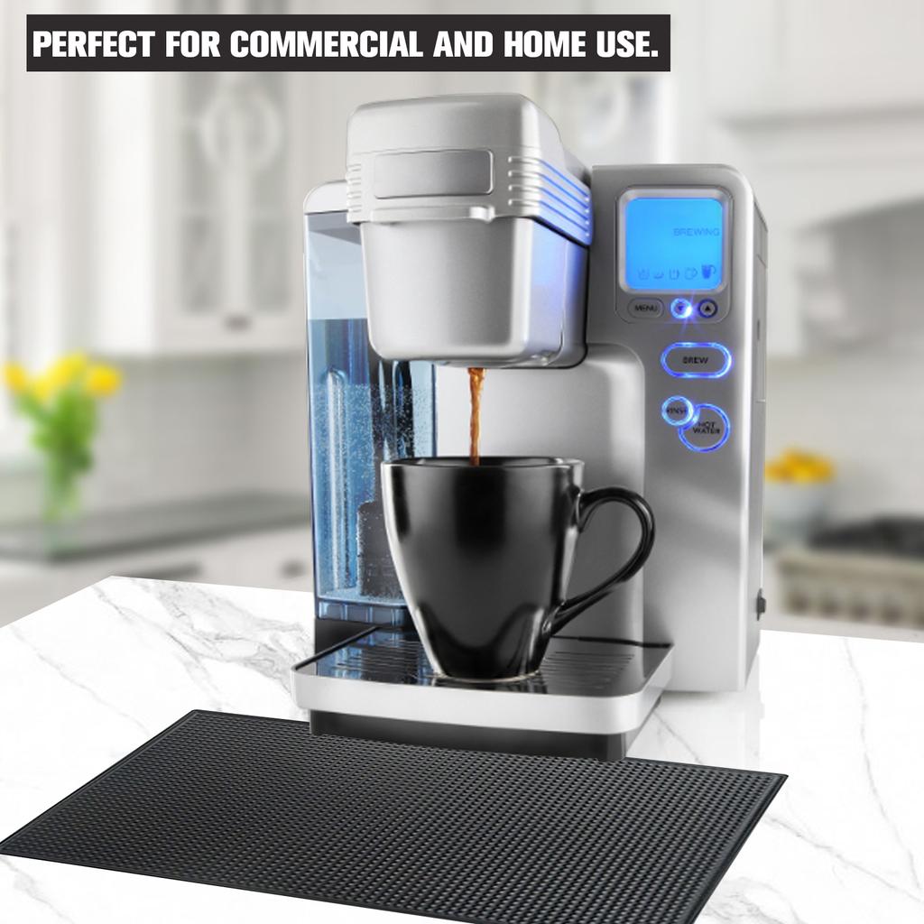 Barmatte Gummi Kaffeebar-Matten Rutschfest PVC Tassenmatte Wasserdicht Hitzebeständig Abtropfmatte für Bar Café Barista Cocktail Barkeeper
