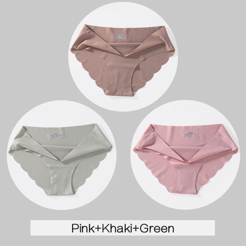 3Pcs Frauen Eis Seide Höschen M-XL Low-rise Briefs Komfortable Damen Nahtlose Unterwäsche Sexy Unterhosen Weibliche Dessous Dessous