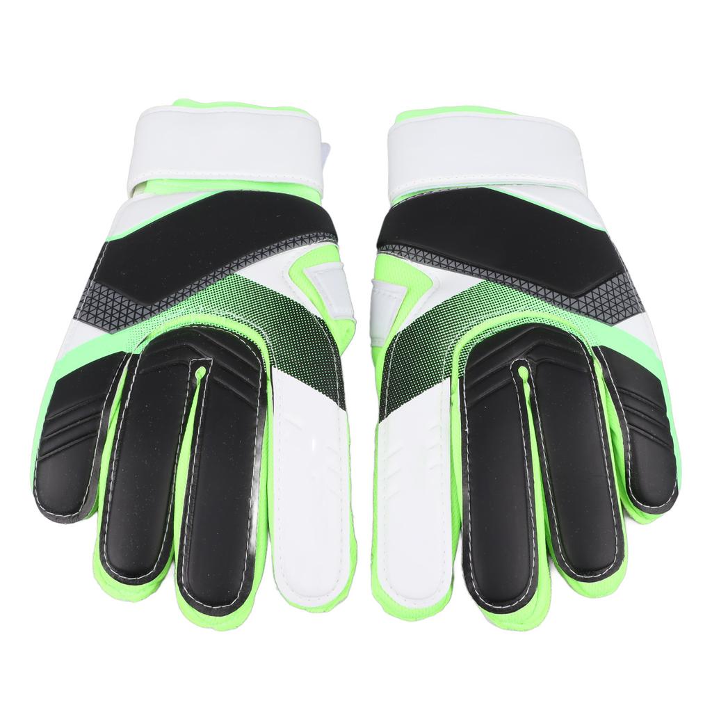 Soccer Goalkeeper Gloves Thickened Latex Goalkeeper Training Gloves Fluorescent Green Gloves for Adult Number 9