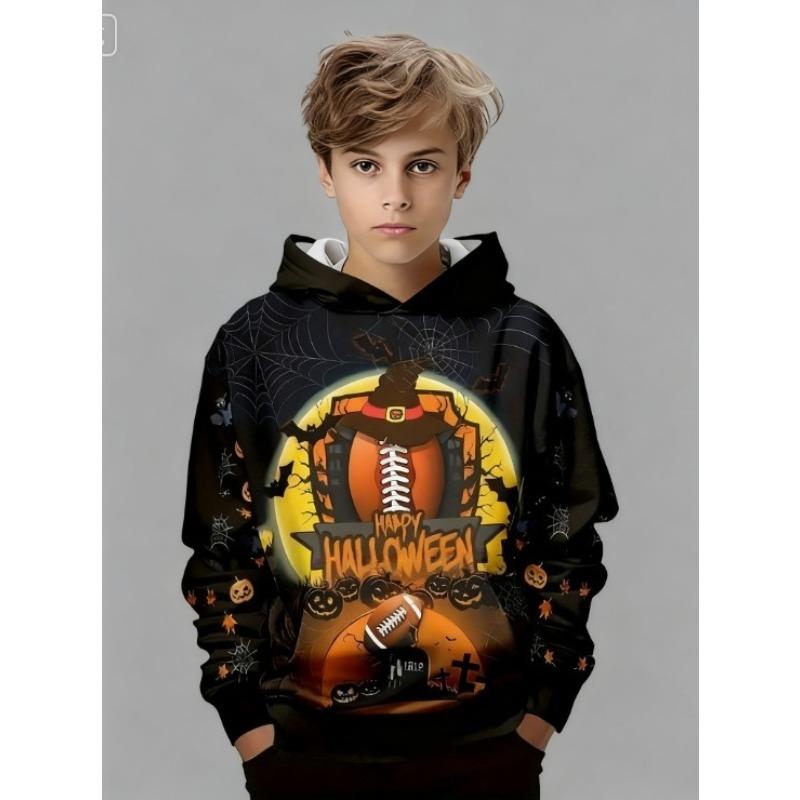 Autumn Funny Animal Pattern 3D Printed Top Fashionable Casual Long Sleeved Children's Boy Hoodies