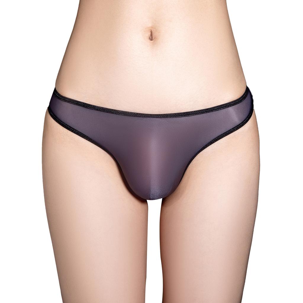 Mens Sheer Pouch Briefs Low Rise Thong Underwear Valentines Day Pool Party Revealing Swimwear