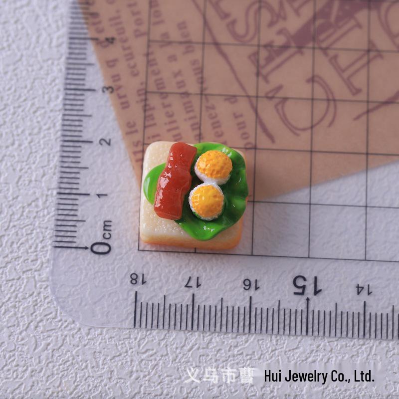 DIY Resin Jewelry Accessories: Triangle Chocolate Cake Cream Glue Keychain Materials